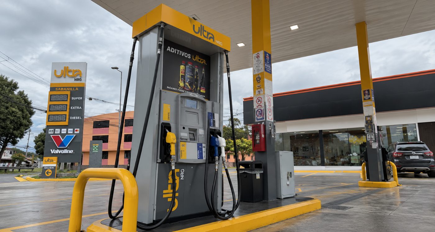 Surtidor Ultra NRG en estación Sabanilla, Quito